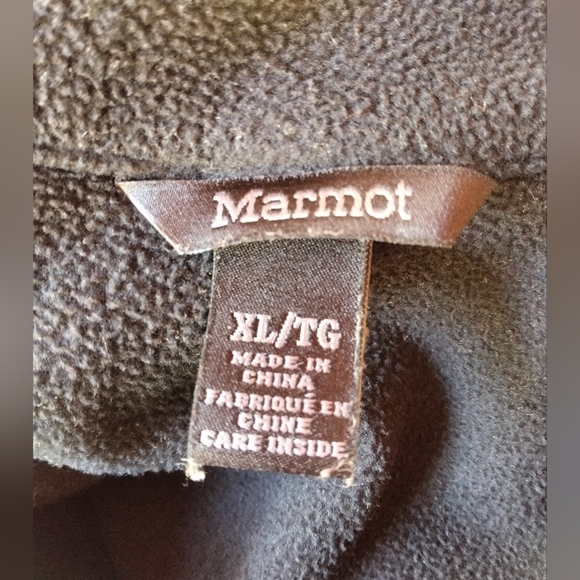 Marmot Black Gray Bridgeport Half Zip Fleece Jacket Size XL - Picture 6 of 7